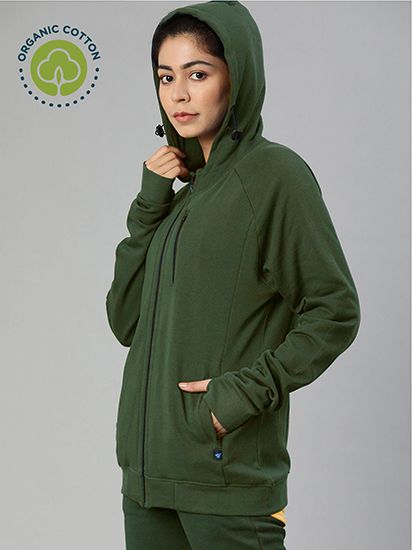 Rimo Olive Organic Cotton Bamboo Sweatshirt | Women